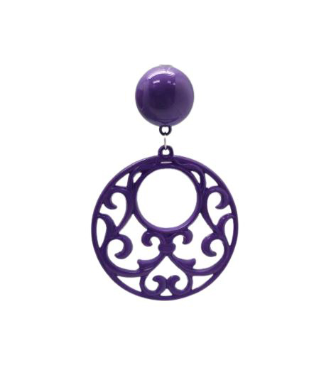 Flamenco Earrings in Openwork Plastic. Purple 2.479€ #502823472MRD